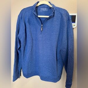 Taylor Men's Heathered Blue Quarter-Zip Sweater